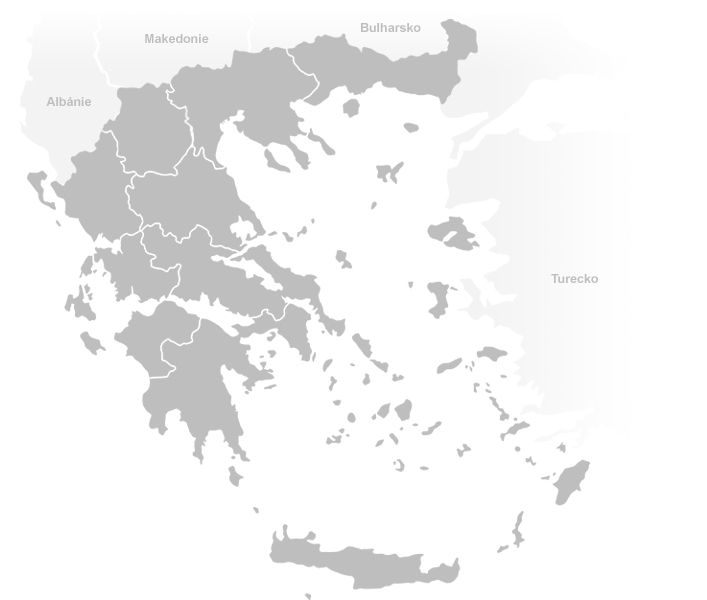 Mapa Řecka a řeckých ostrovů